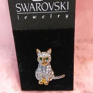 Swarovski Jewelry Cat pin